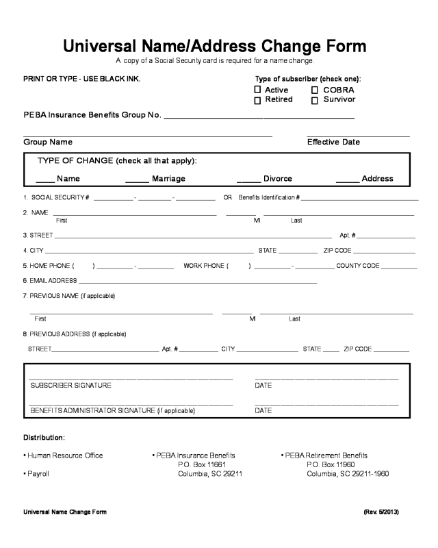 2024 Change Of Address Form Fillable Printable PDF Forms Handypdf