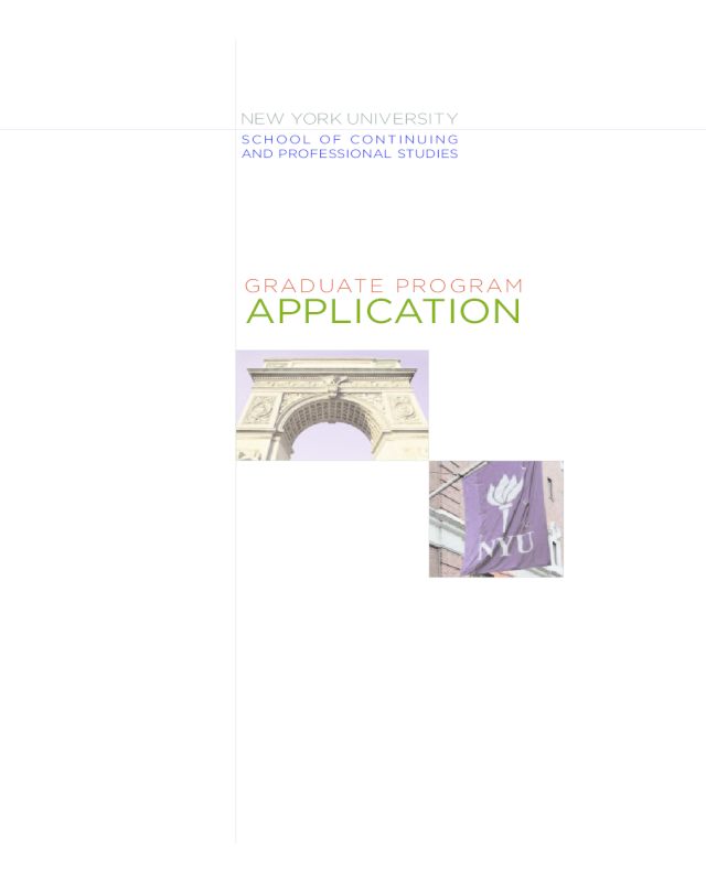 New York University Application Form for Admission