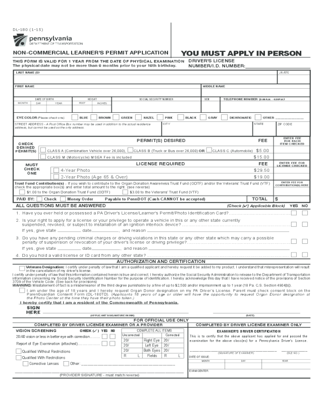 non-commercial-learner-s-permit-application-pennsylvania-edit-fill