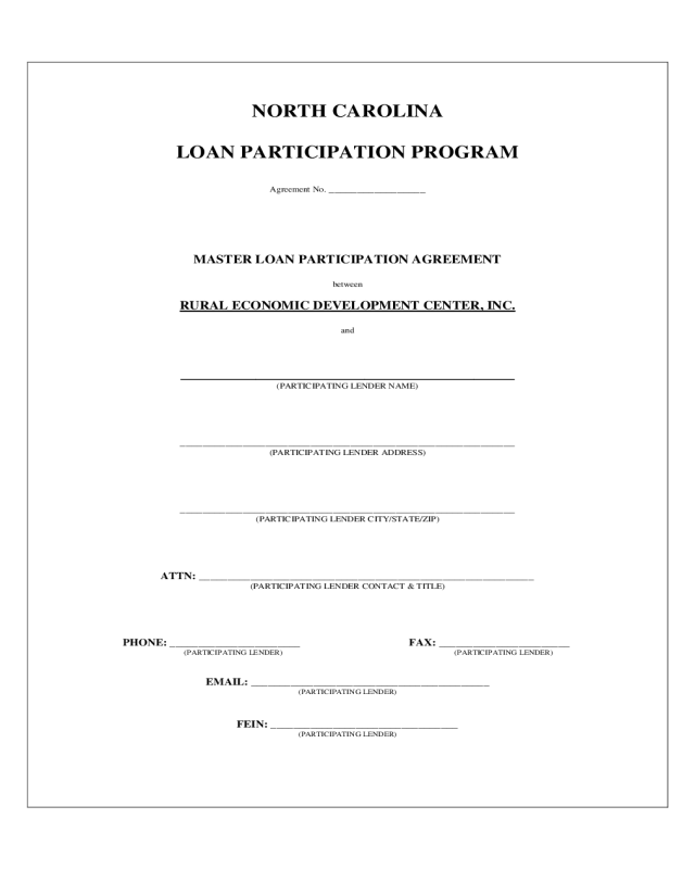 North Carolina Loan Participation Program