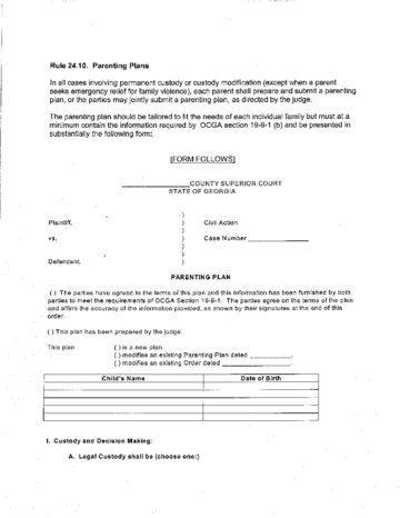 Parenting Plan Template Georgia Edit Fill Sign Online Handypdf Parenting Plan Template Georgia Edit Fill Sign Online Handypdf