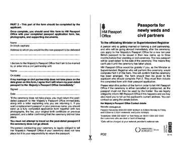 2024 Passport Application Form Fillable Printable PDF Forms Handypdf   Passports Application Form For Newlyweds And Civil Partners Uk Page1 M 