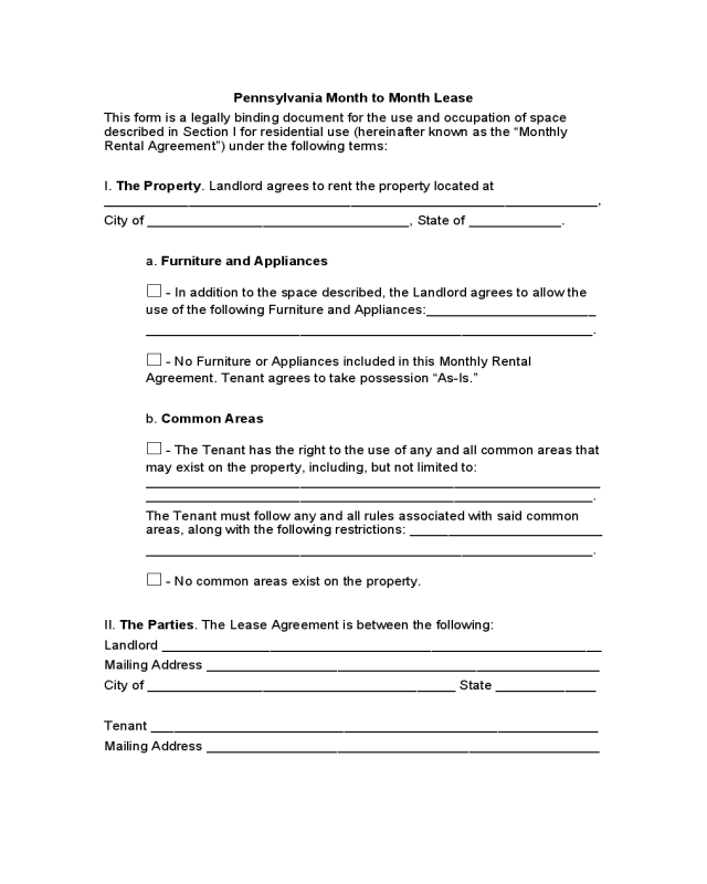 2020 month to month rental agreement form fillable