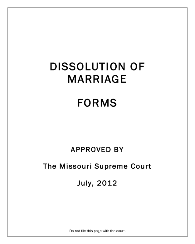 Petition for Dissolution of Marriage Form- Montana