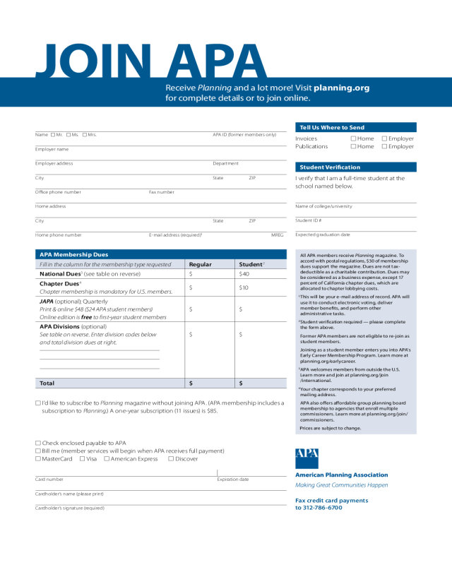 Planning Application Form - Illinois