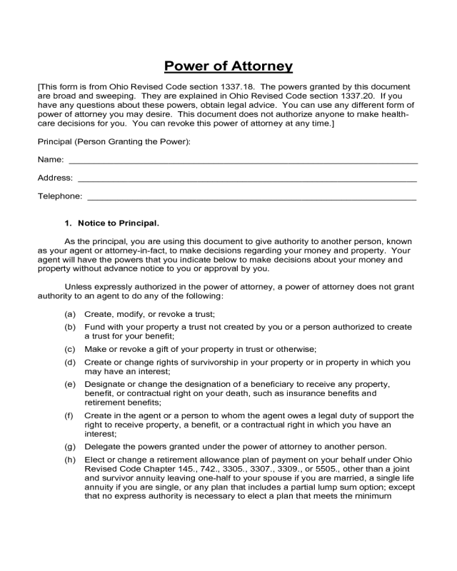 2023 General Power Of Attorney Form Fillable Printable PDF Forms Handypdf