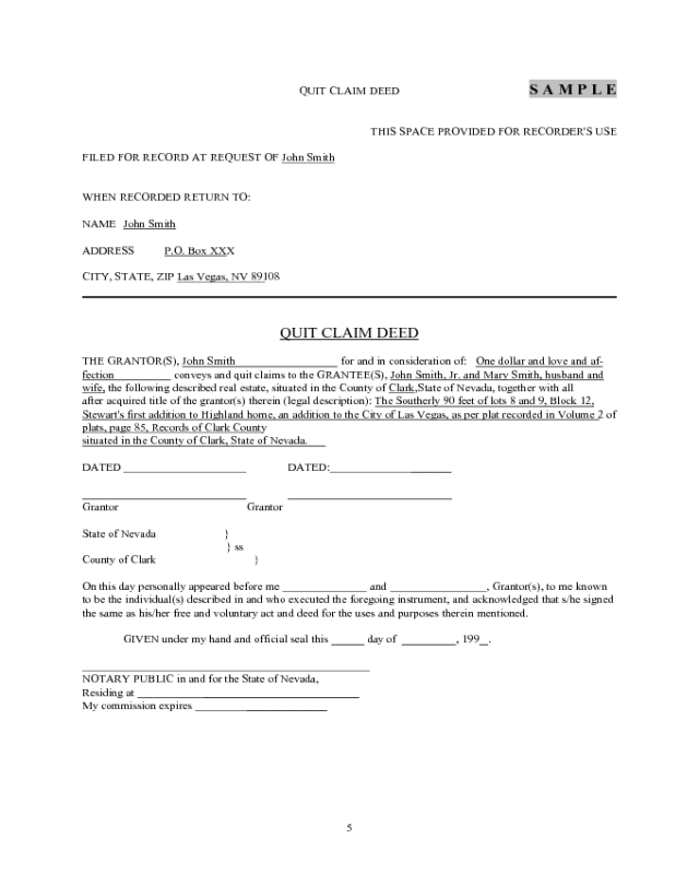2021 quit claim deed form fillable printable pdf forms handypdf