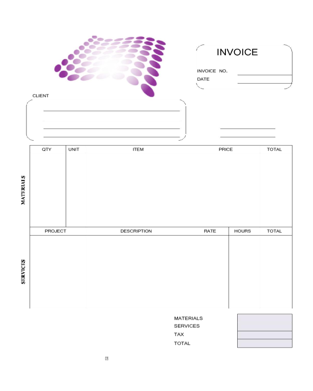 Sample Graphic Design Invoice Template