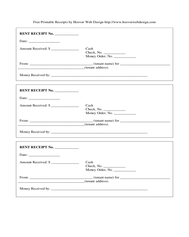 sample rent receipts edit fill sign online handypdf