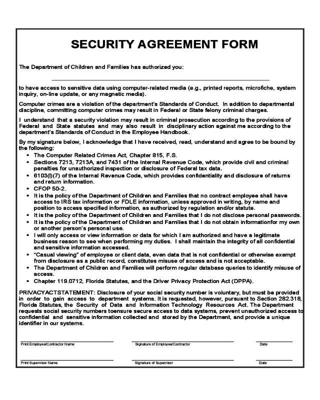 2023 Security Agreement Form Fillable, Printable PDF & Forms Handypdf