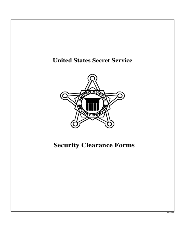 Security Clearance Forms - United States