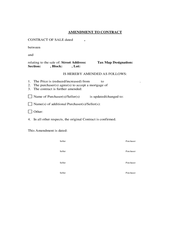 Simple Contract Amendment