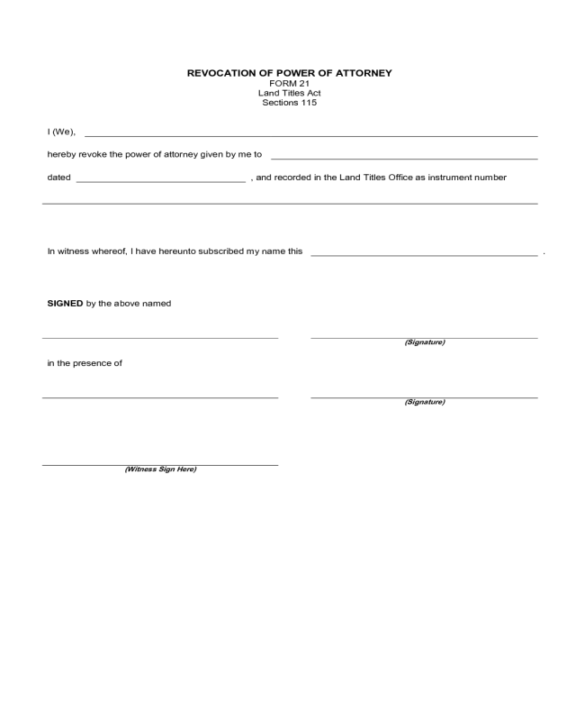2020 Revocation of Power of Attorney Form Fillable, Printable PDF & Forms Handypdf