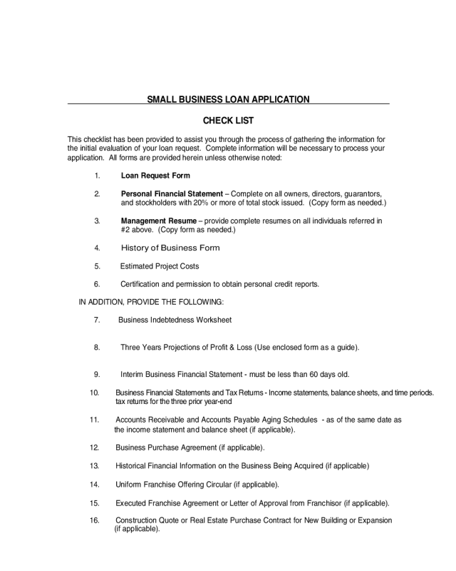 Small Business Loan Application Form