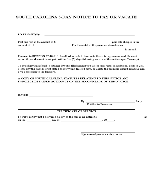 2022 Notice to Pay or Quit Form - Fillable, Printable PDF & Forms ...