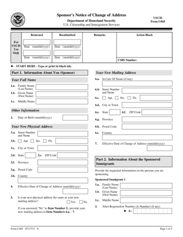 2024 USCIS Change of Address Form - Fillable, Printable PDF & Forms ...