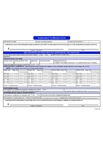 2022 Employment Verification Form  Fillable, Printable PDF & Forms