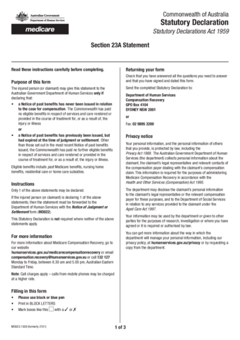 Statutory Declaration Form Fill Online Printable Fillable Blank - Vrogue