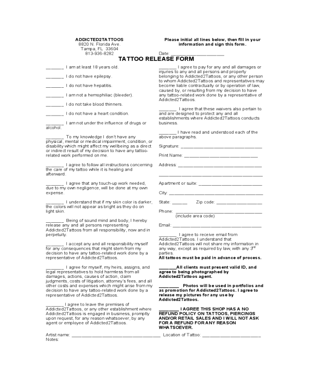2022 Waiver Form Fillable Printable PDF Forms Handypdf