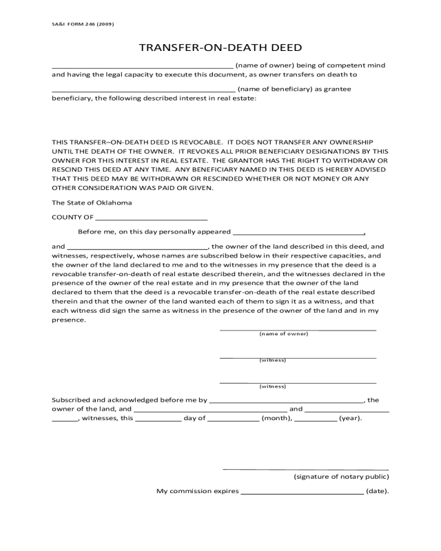 2022 Transfer On Death Form Fillable Printable PDF Forms Handypdf