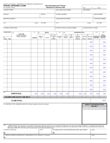 2024 Travel Expense Form - Fillable, Printable PDF & Forms | Handypdf