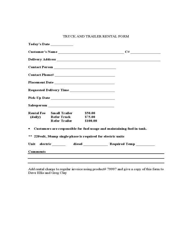 Truck Rental and Lease Template