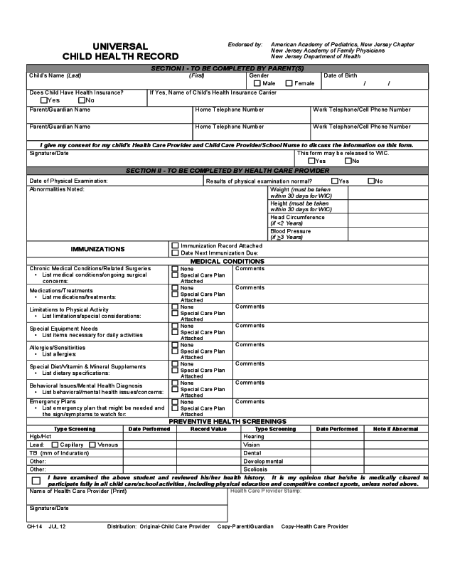 2022 Medical Screening Form Fillable Printable Pdf And Forms Handypdf