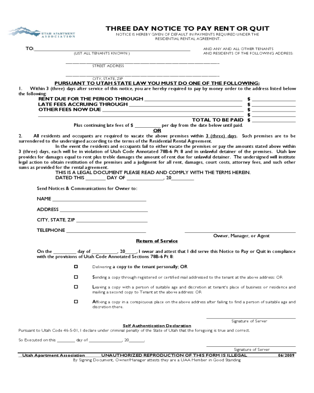 2022 notice to pay or quit form fillable printable pdf forms handypdf