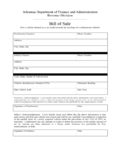 Vehicle Bill of Sale Form - Arkansas - Edit, Fill, Sign Online | Handypdf