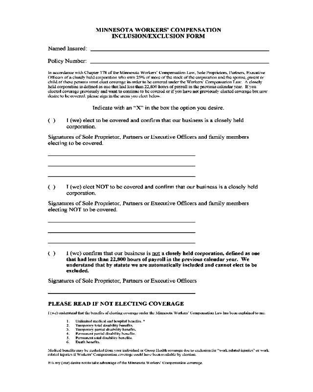 Arizona Workers Compensation Insurance Waiver Form Diy Projects