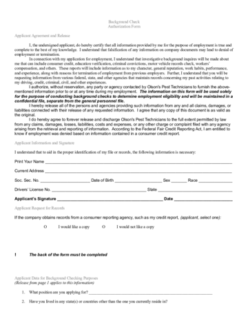 2024 Background Check Form - Fillable, Printable PDF & Forms | Handypdf