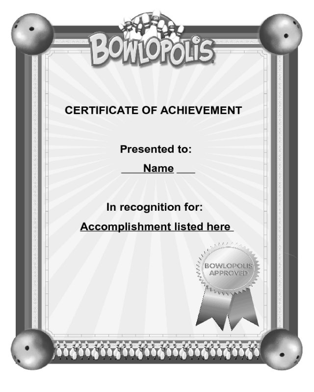 Blank Certificate of Achievement Template