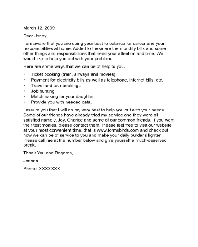 E-mail Marketing Letter Sample