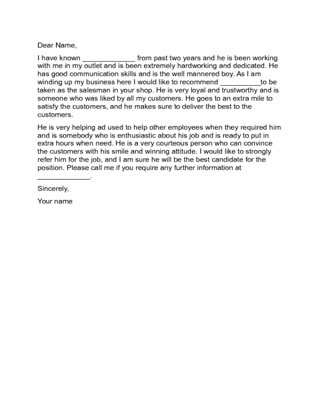 Letter Of Recommendation For A Teenager from handypdf.com