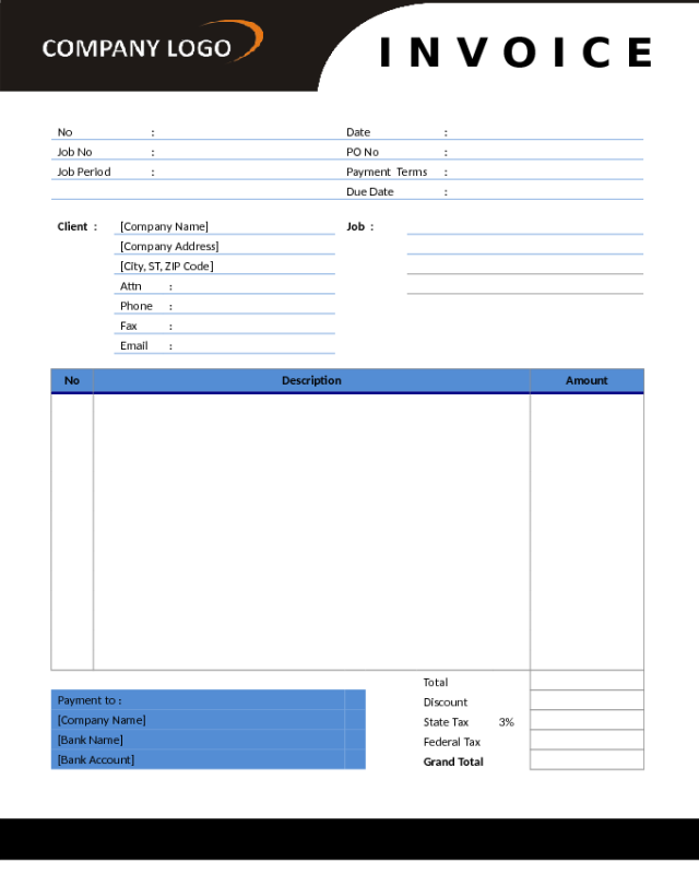 2020 invoice template fillable printable pdf forms