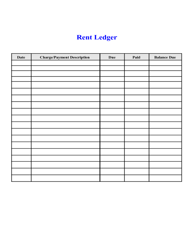 Free Printable Rental Ledger Template Printable World Holiday