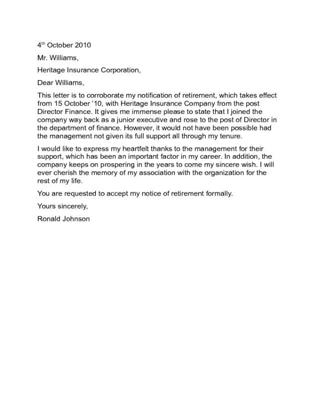 2022 Retirement Letter Templates Fillable Printable Pdf And Forms 2110 