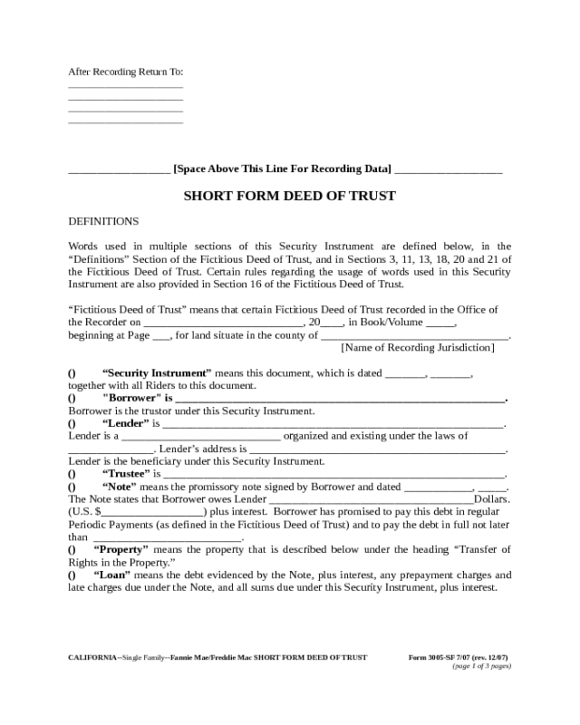 assignment of note and deed of trust california