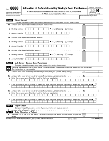 form 8888 allocation of refund