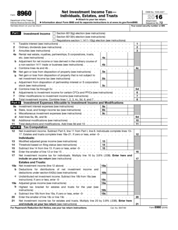 Form 8960 - Edit, Fill, Sign Online | Handypdf