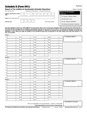 Form 941 Schedule B - Edit, Fill, Sign Online | Handypdf