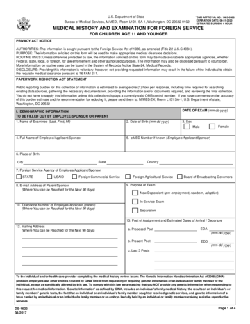 Form DS-1622 - Edit, Fill, Sign Online | Handypdf