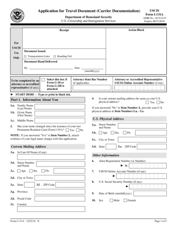 Form I-131A - Edit, Fill, Sign Online | Handypdf