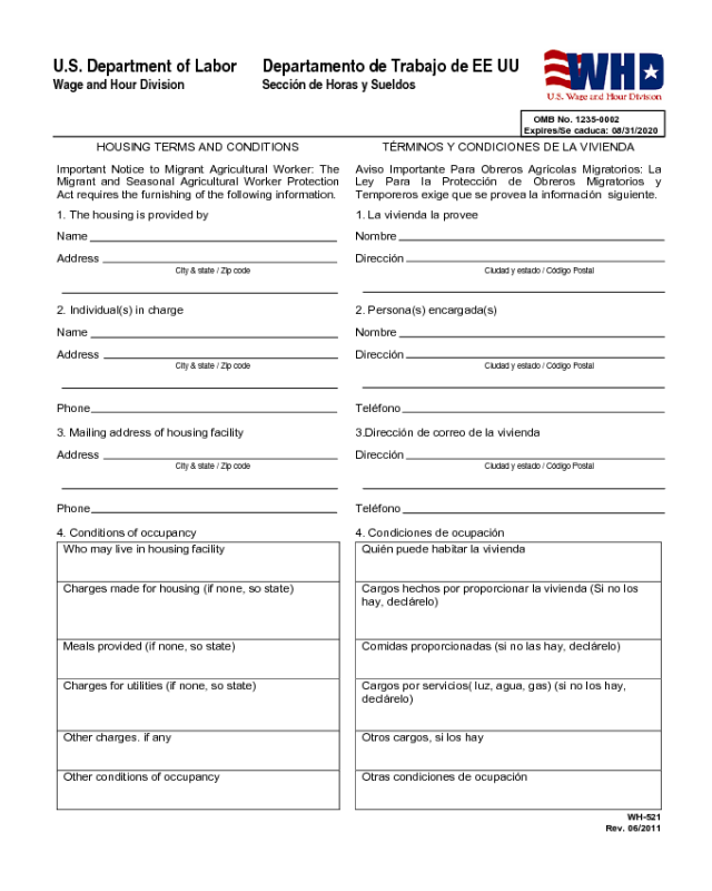 Form WH-521