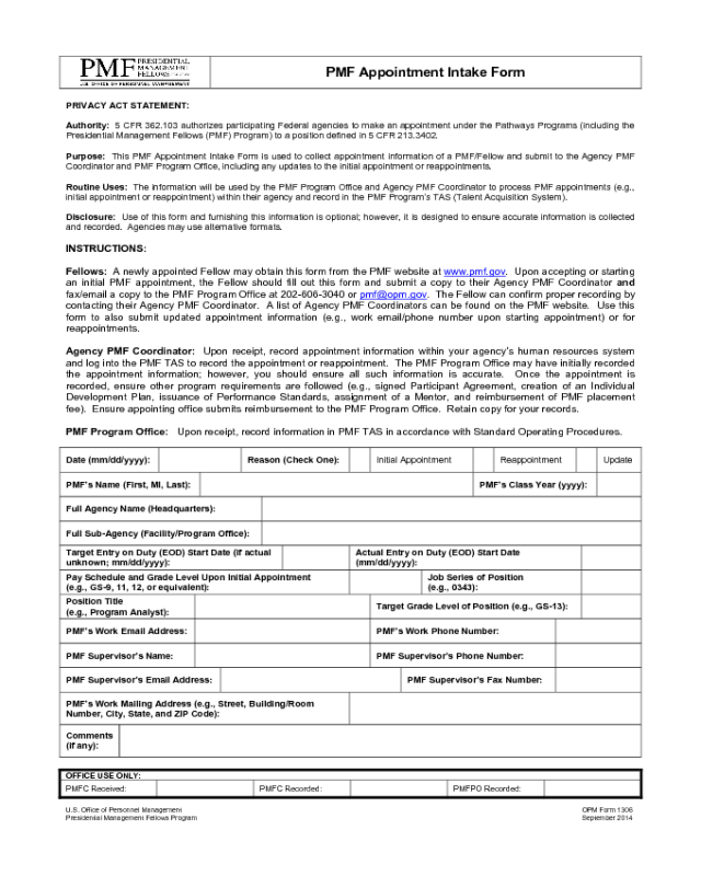 OPM  Form 1306