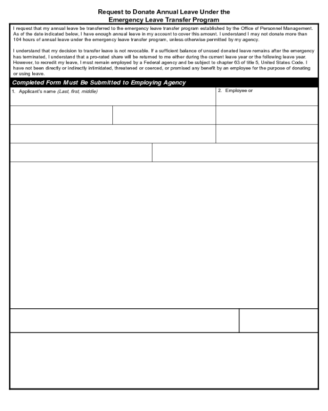OPM Form 1638