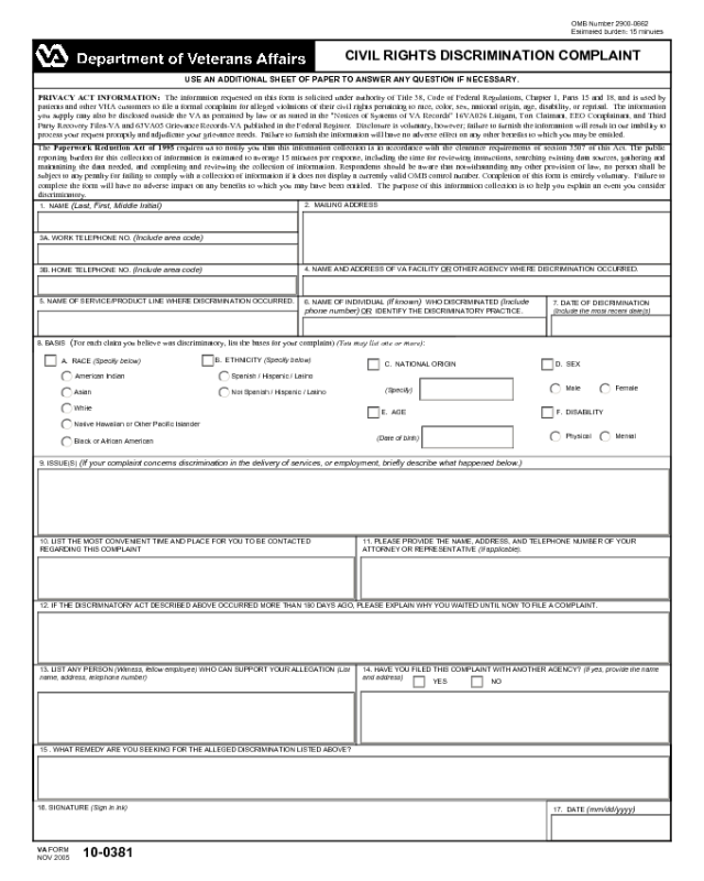 Va Form 20 0996 Printable