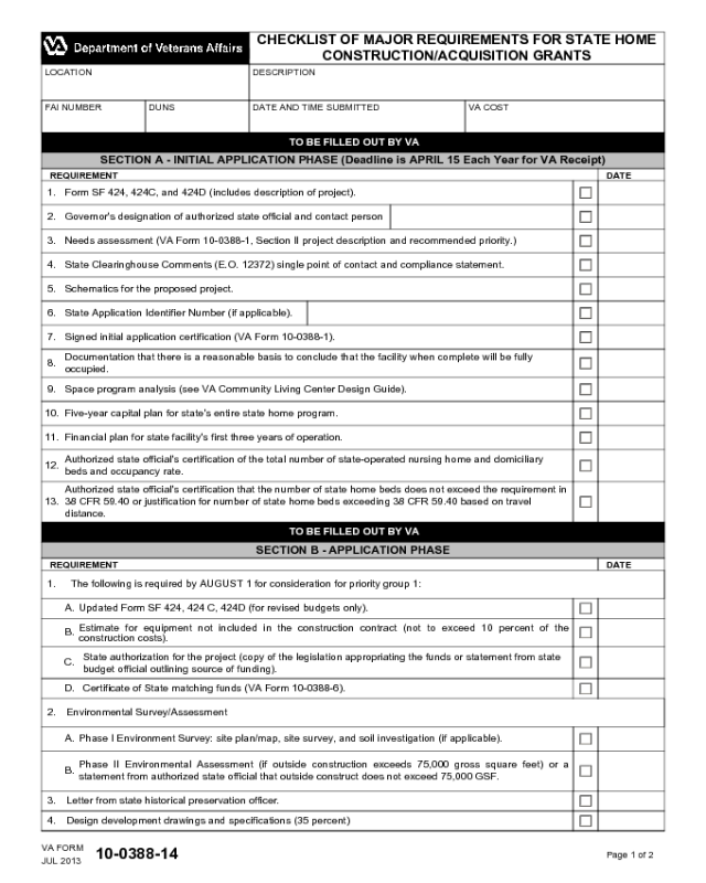 VA Form 10-0388-14