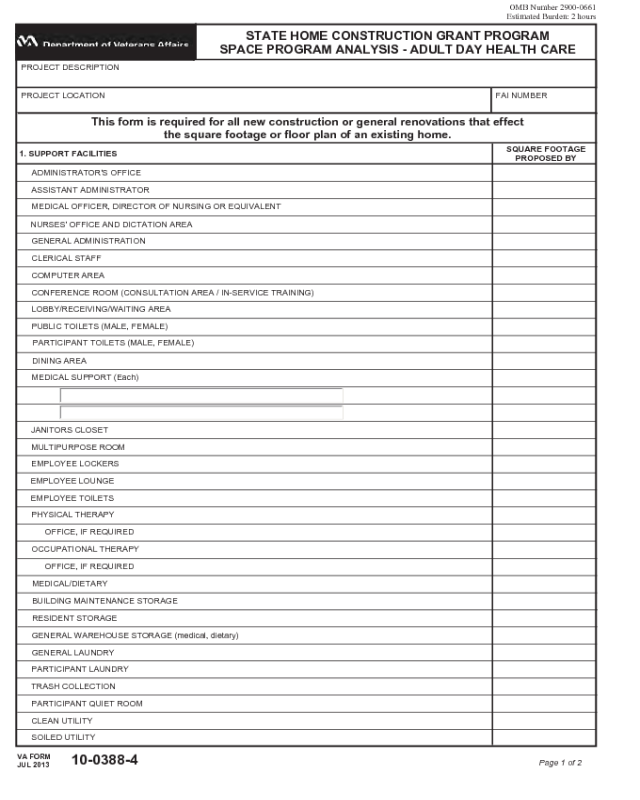 VA Form 10-0388-4