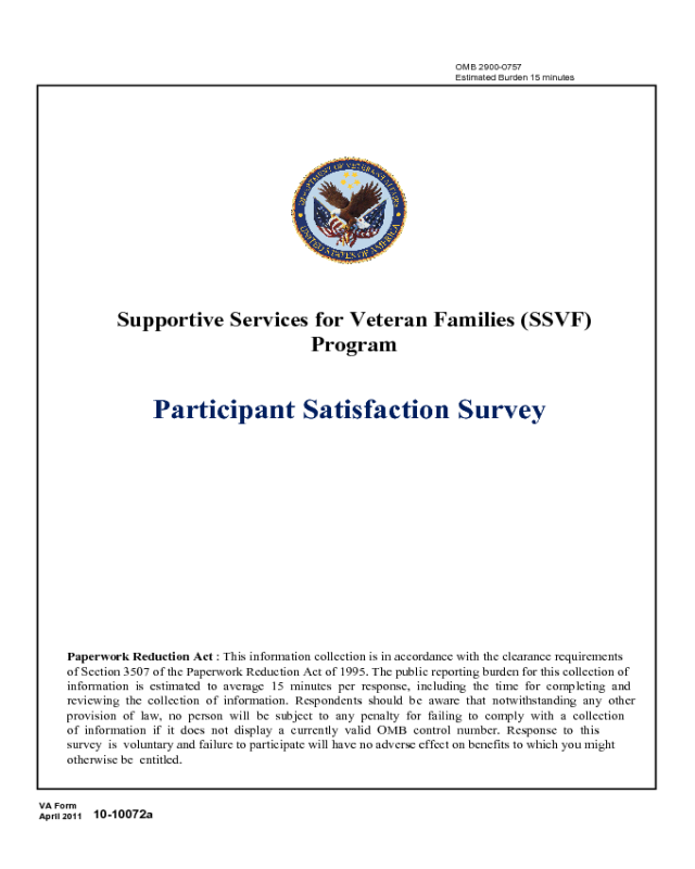 VA Form 10-10072a